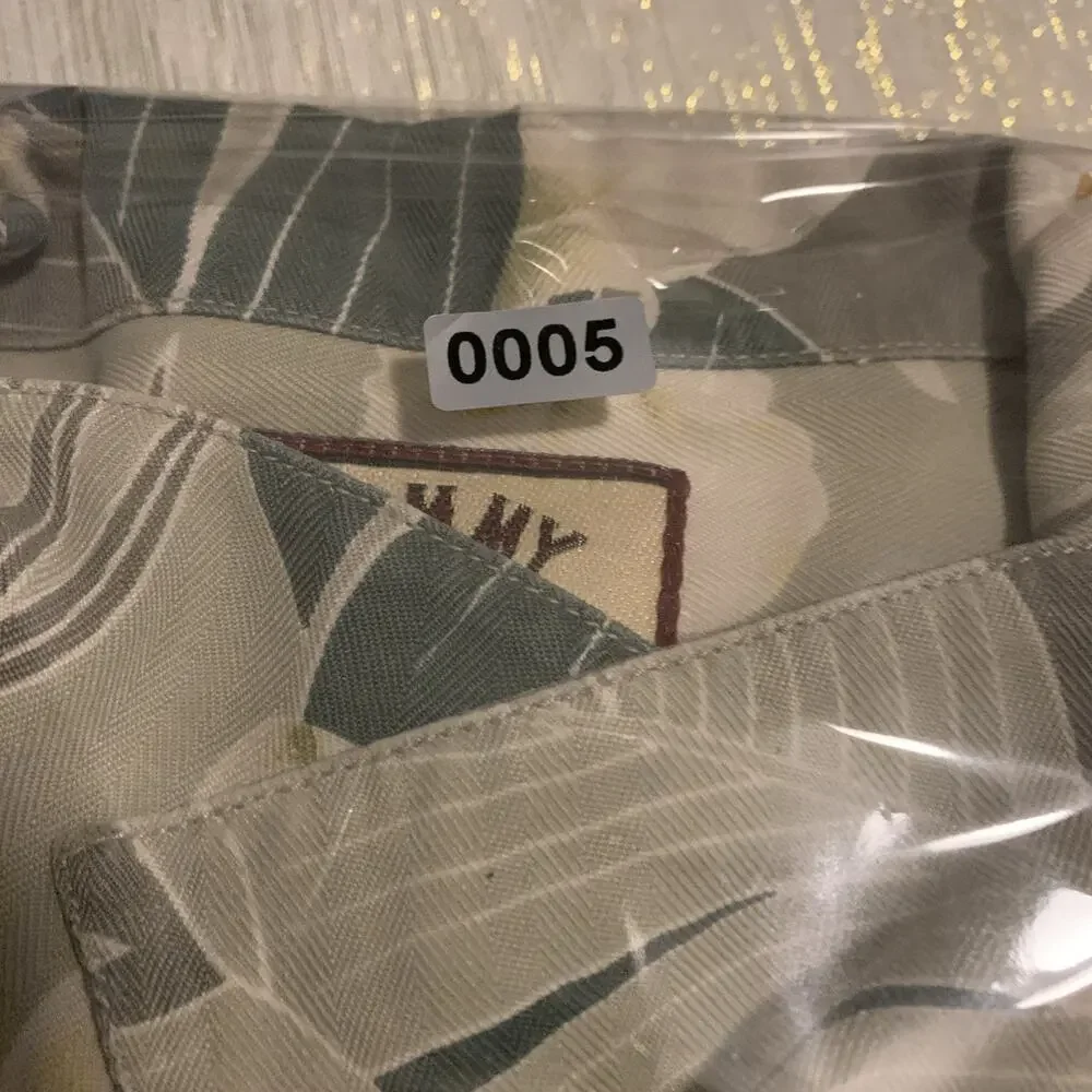 Tommy Bahama Hawaiian Shirt 100% Silk Large Green Button Up Short Sleeve - Picture 5 of 5